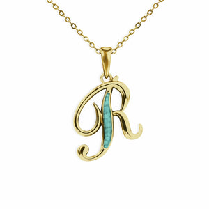 EverWith Alphabet Memorial Ashes Pendant - Letter R - EverWith Memorial Jewellery - Trade