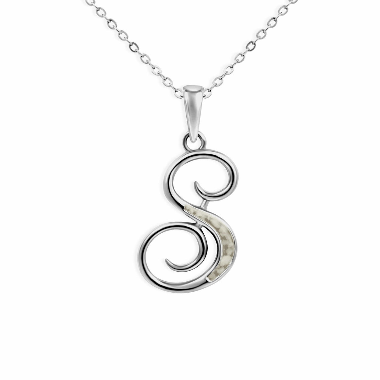 Load image into Gallery viewer, EverWith Alphabet Memorial Ashes Pendant - Letter S - EverWith Memorial Jewellery - Trade