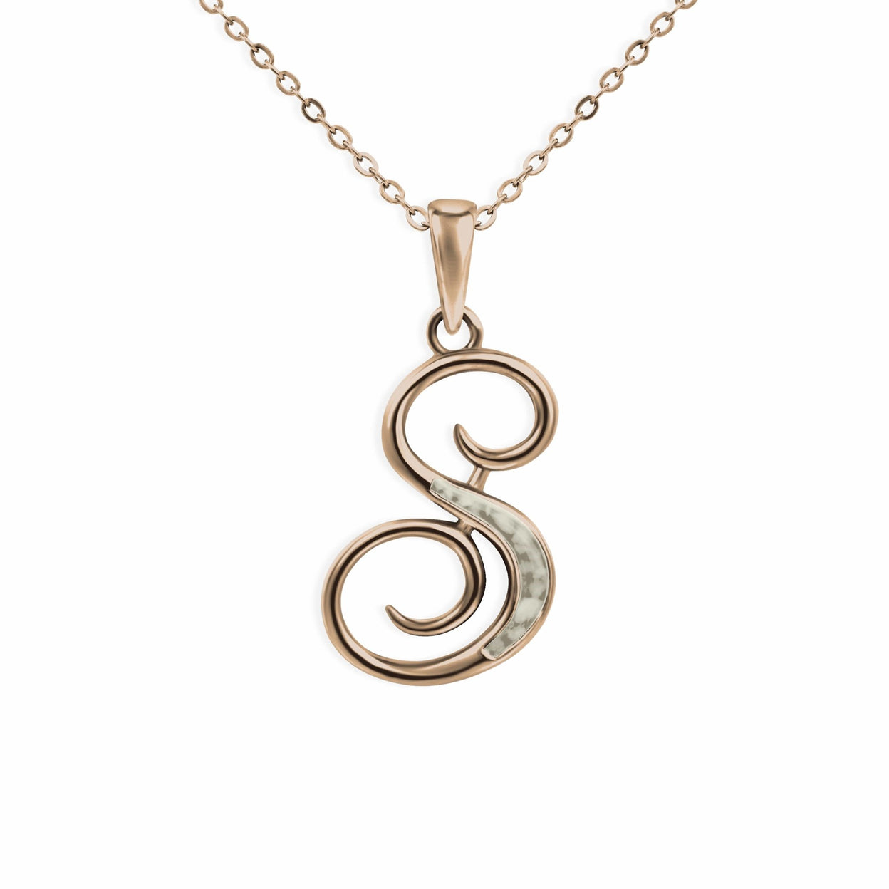 Load image into Gallery viewer, EverWith Alphabet Memorial Ashes Pendant - Letter S - EverWith Memorial Jewellery - Trade