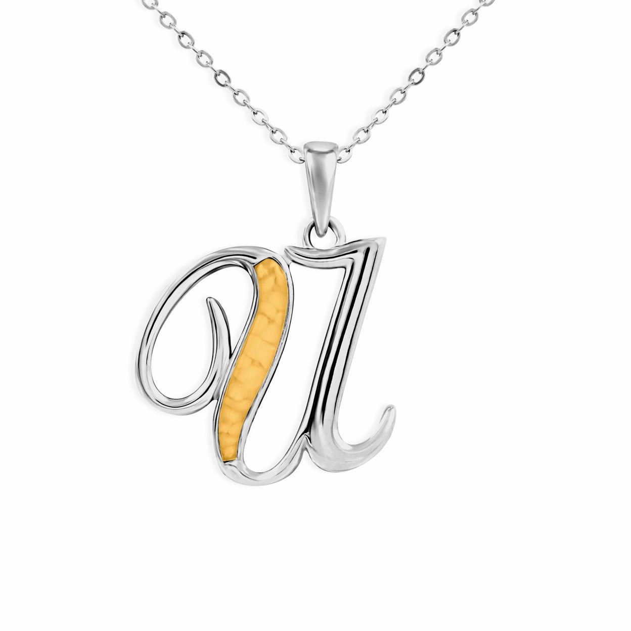 Load image into Gallery viewer, EverWith Alphabet Memorial Ashes Pendant - Letter U - EverWith Memorial Jewellery - Trade