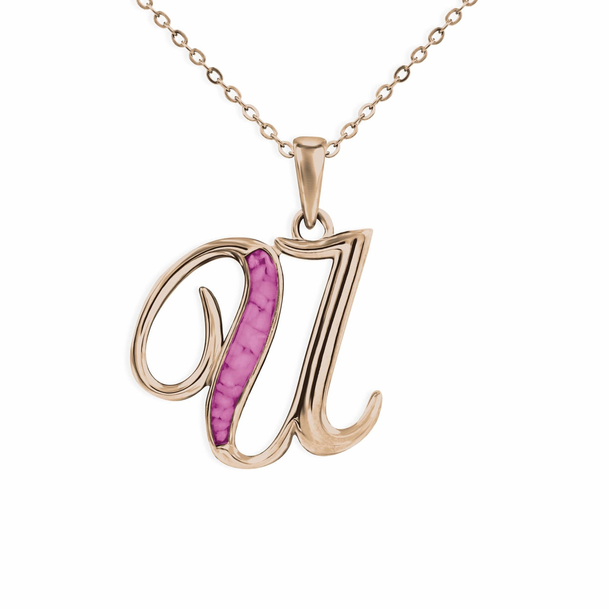 Load image into Gallery viewer, EverWith Alphabet Memorial Ashes Pendant - Letter U - EverWith Memorial Jewellery - Trade