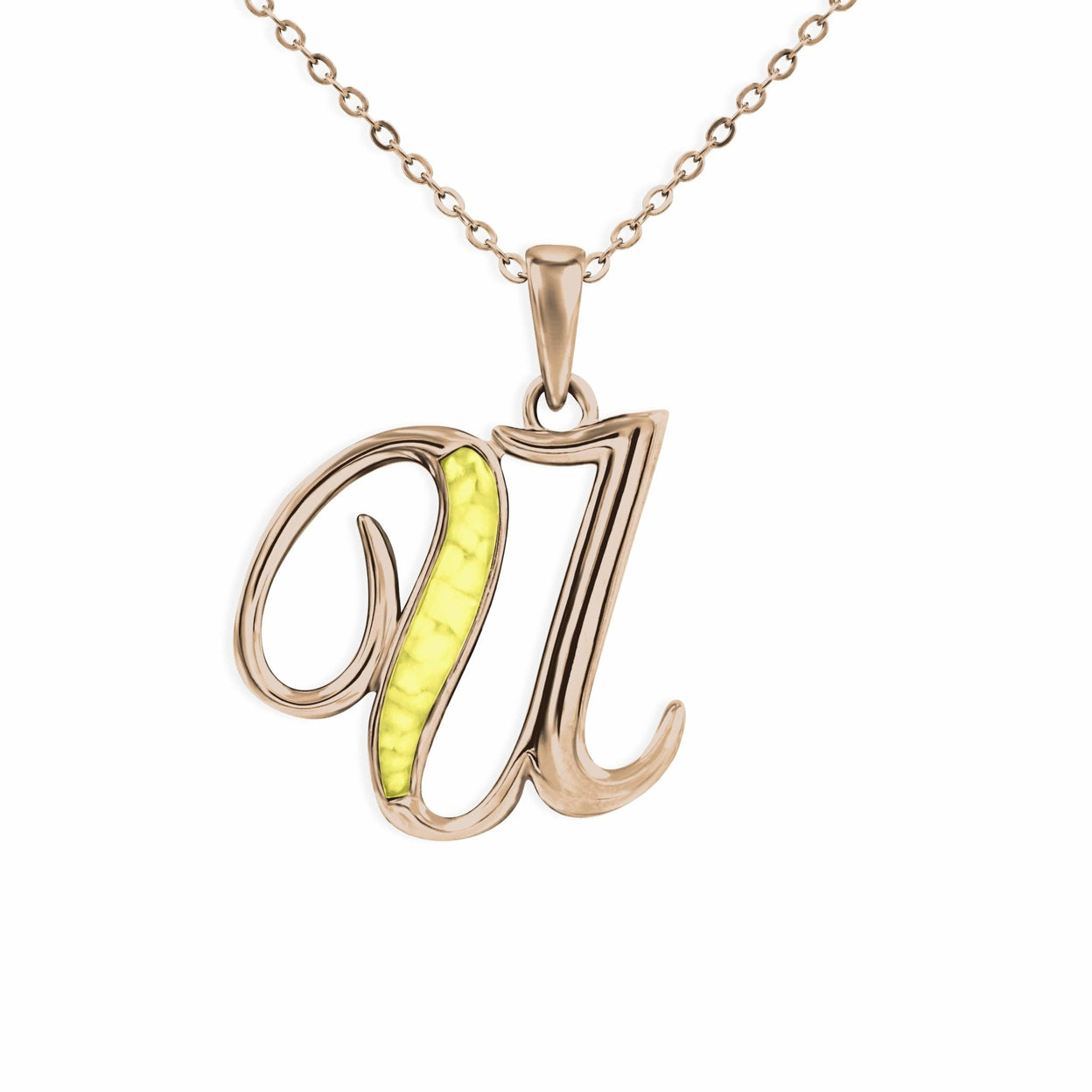 Load image into Gallery viewer, EverWith Alphabet Memorial Ashes Pendant - Letter U - EverWith Memorial Jewellery - Trade