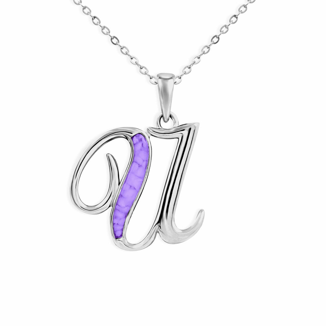 EverWith Alphabet Memorial Ashes Pendant - Letter U - EverWith Memorial Jewellery - Trade