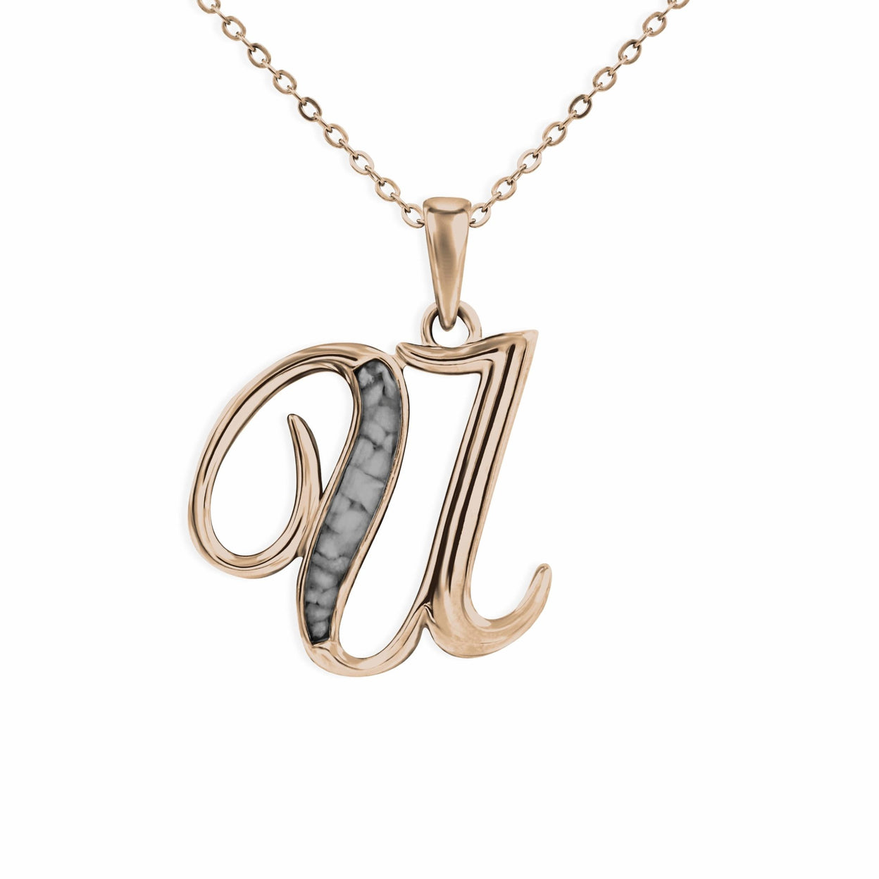 Load image into Gallery viewer, EverWith Alphabet Memorial Ashes Pendant - Letter U - EverWith Memorial Jewellery - Trade