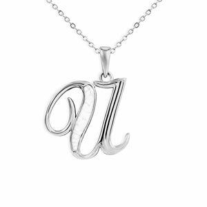 EverWith Alphabet Memorial Ashes Pendant - Letter U - EverWith Memorial Jewellery - Trade