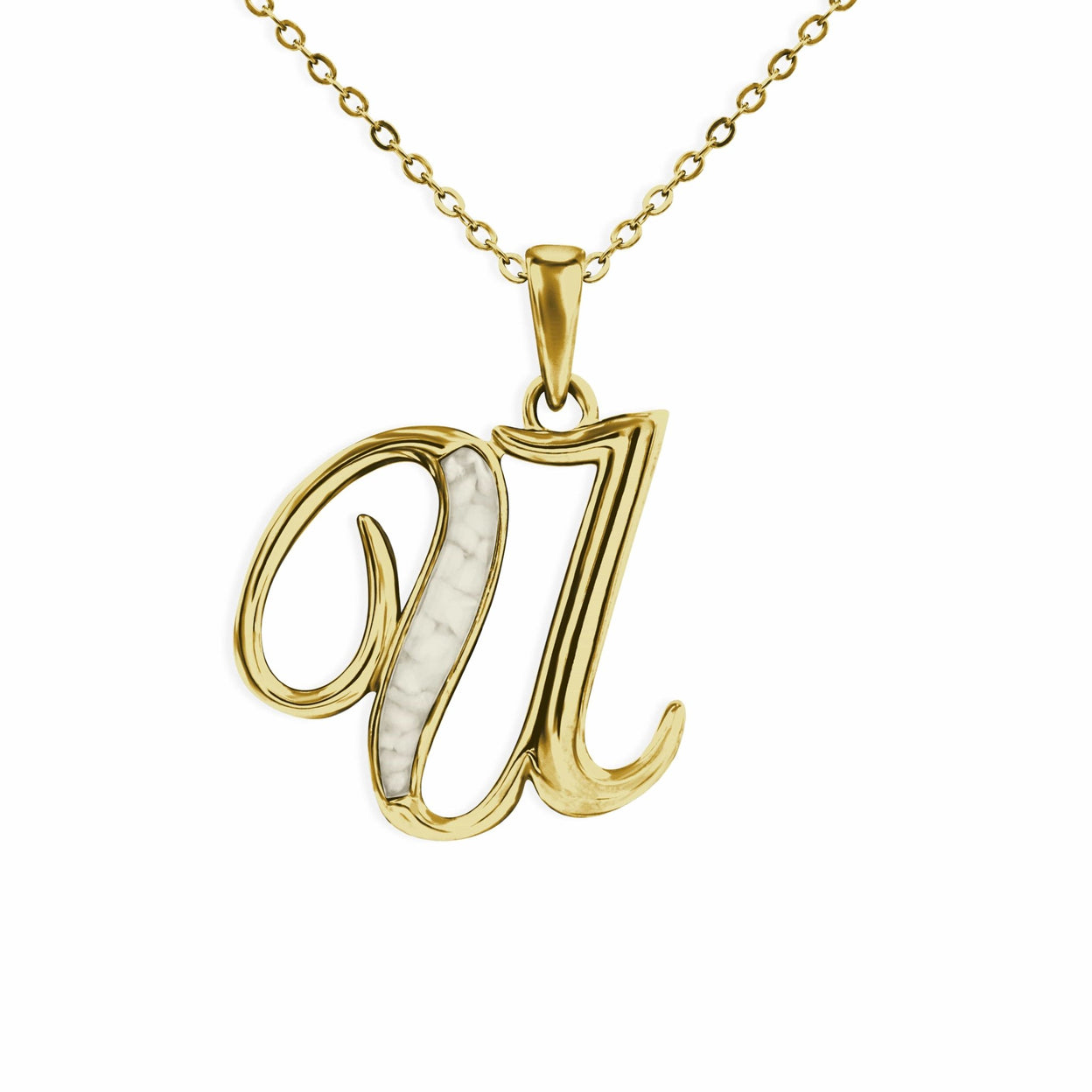 Load image into Gallery viewer, EverWith Alphabet Memorial Ashes Pendant - Letter U - EverWith Memorial Jewellery - Trade