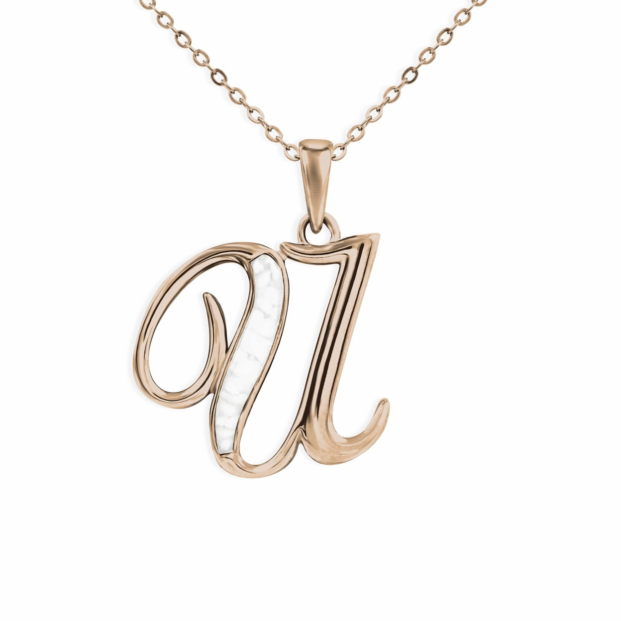 Load image into Gallery viewer, EverWith Alphabet Memorial Ashes Pendant - Letter U - EverWith Memorial Jewellery - Trade