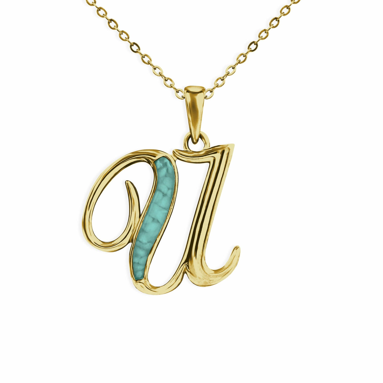 Load image into Gallery viewer, EverWith Alphabet Memorial Ashes Pendant - Letter U - EverWith Memorial Jewellery - Trade