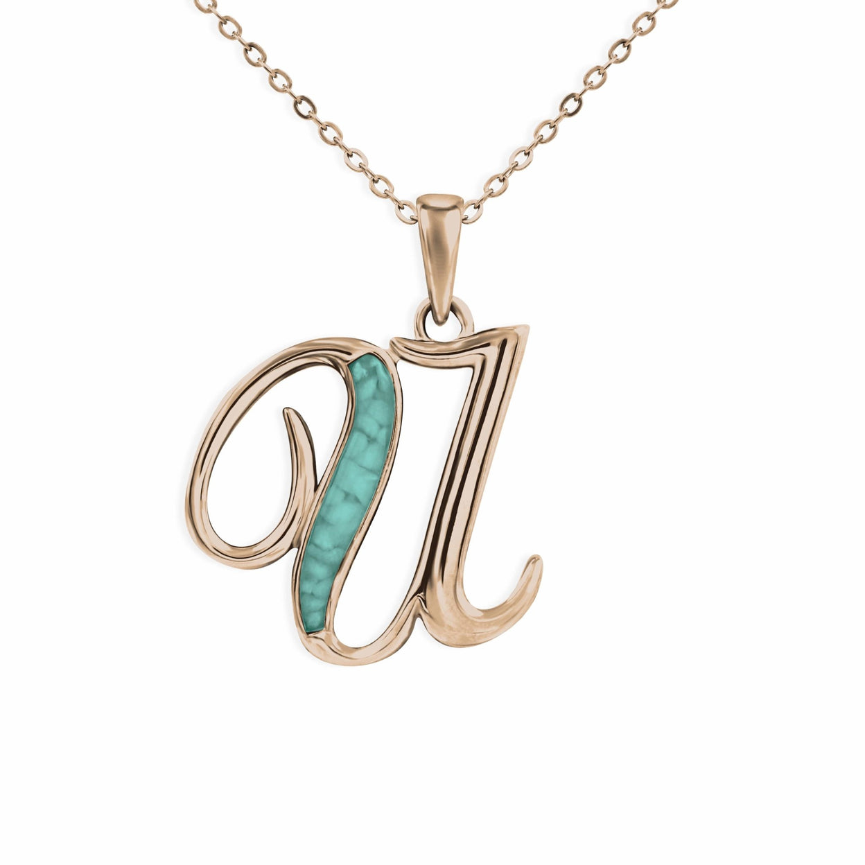 Load image into Gallery viewer, EverWith Alphabet Memorial Ashes Pendant - Letter U - EverWith Memorial Jewellery - Trade