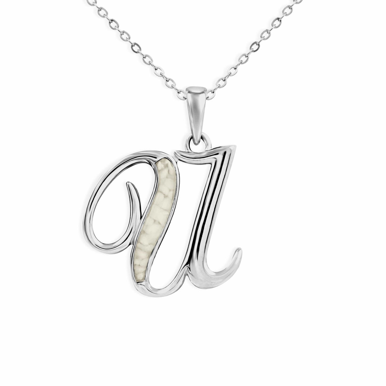 Load image into Gallery viewer, EverWith Alphabet Memorial Ashes Pendant - Letter U - EverWith Memorial Jewellery - Trade