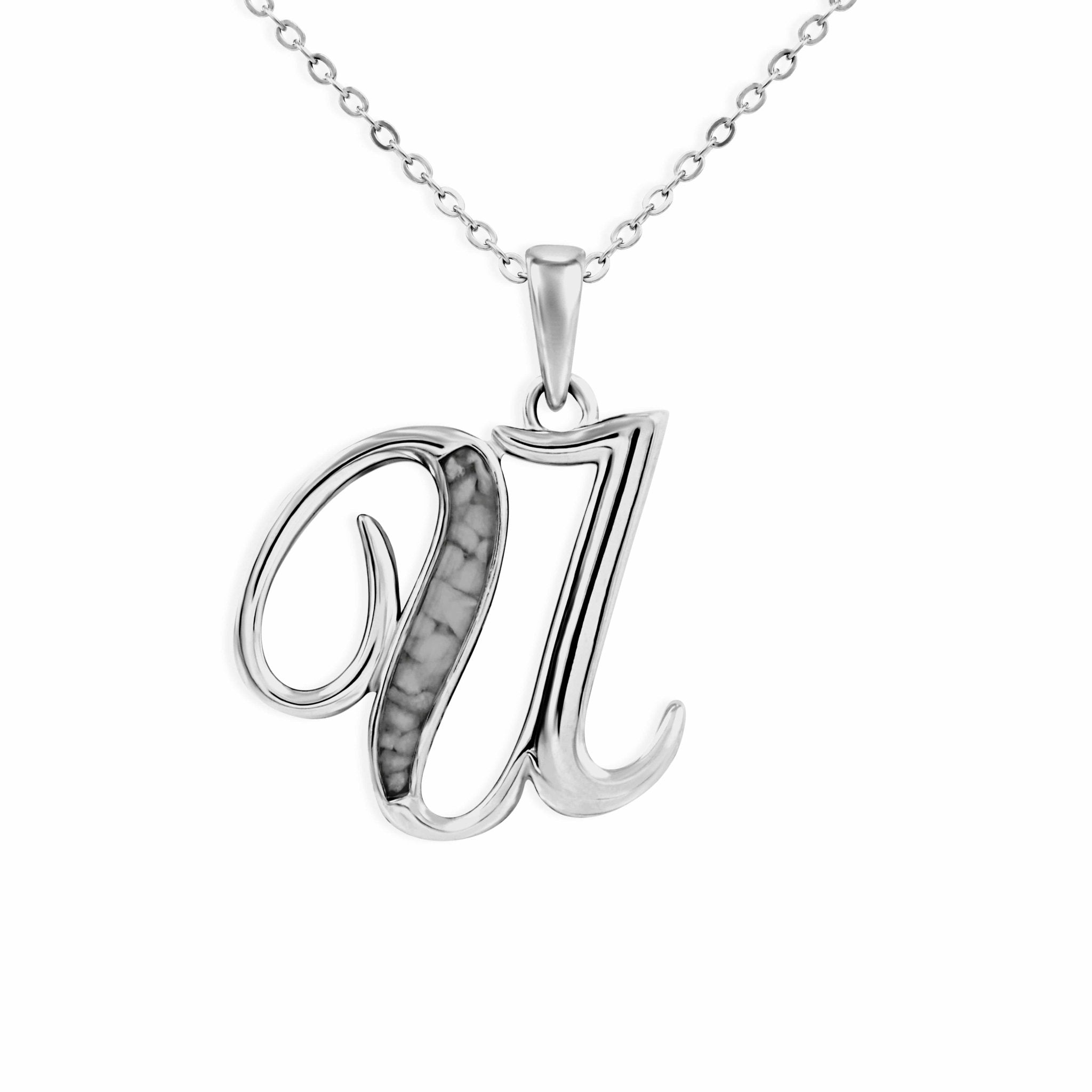 EverWith Alphabet Memorial Ashes Pendant - Letter U - EverWith Memorial Jewellery - Trade