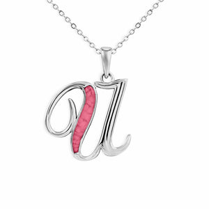 EverWith Alphabet Memorial Ashes Pendant - Letter U - EverWith Memorial Jewellery - Trade