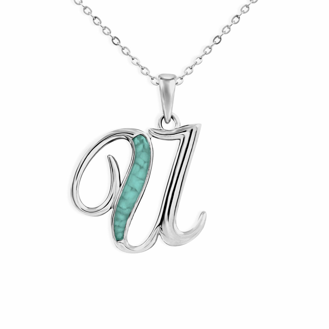 Load image into Gallery viewer, EverWith Alphabet Memorial Ashes Pendant - Letter U - EverWith Memorial Jewellery - Trade