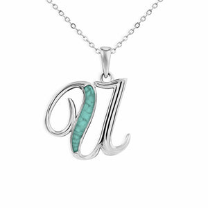 EverWith Alphabet Memorial Ashes Pendant - Letter U - EverWith Memorial Jewellery - Trade