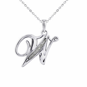 EverWith Alphabet Memorial Ashes Pendant - Letter W - EverWith Memorial Jewellery - Trade