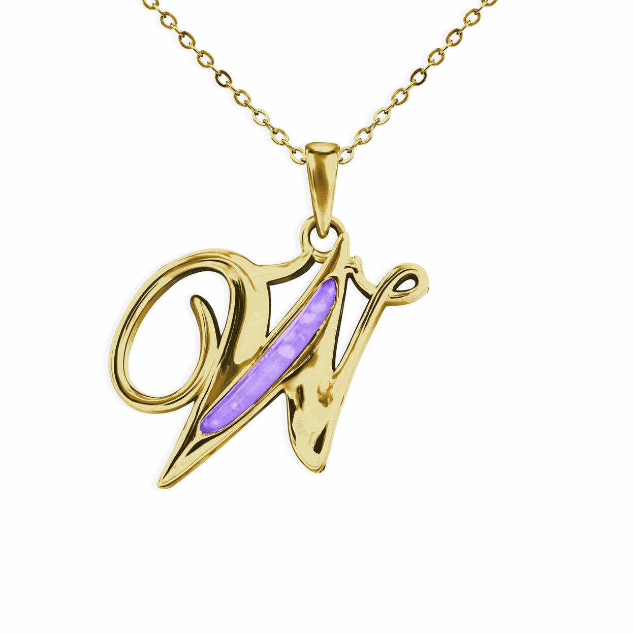 Load image into Gallery viewer, EverWith Alphabet Memorial Ashes Pendant - Letter W - EverWith Memorial Jewellery - Trade