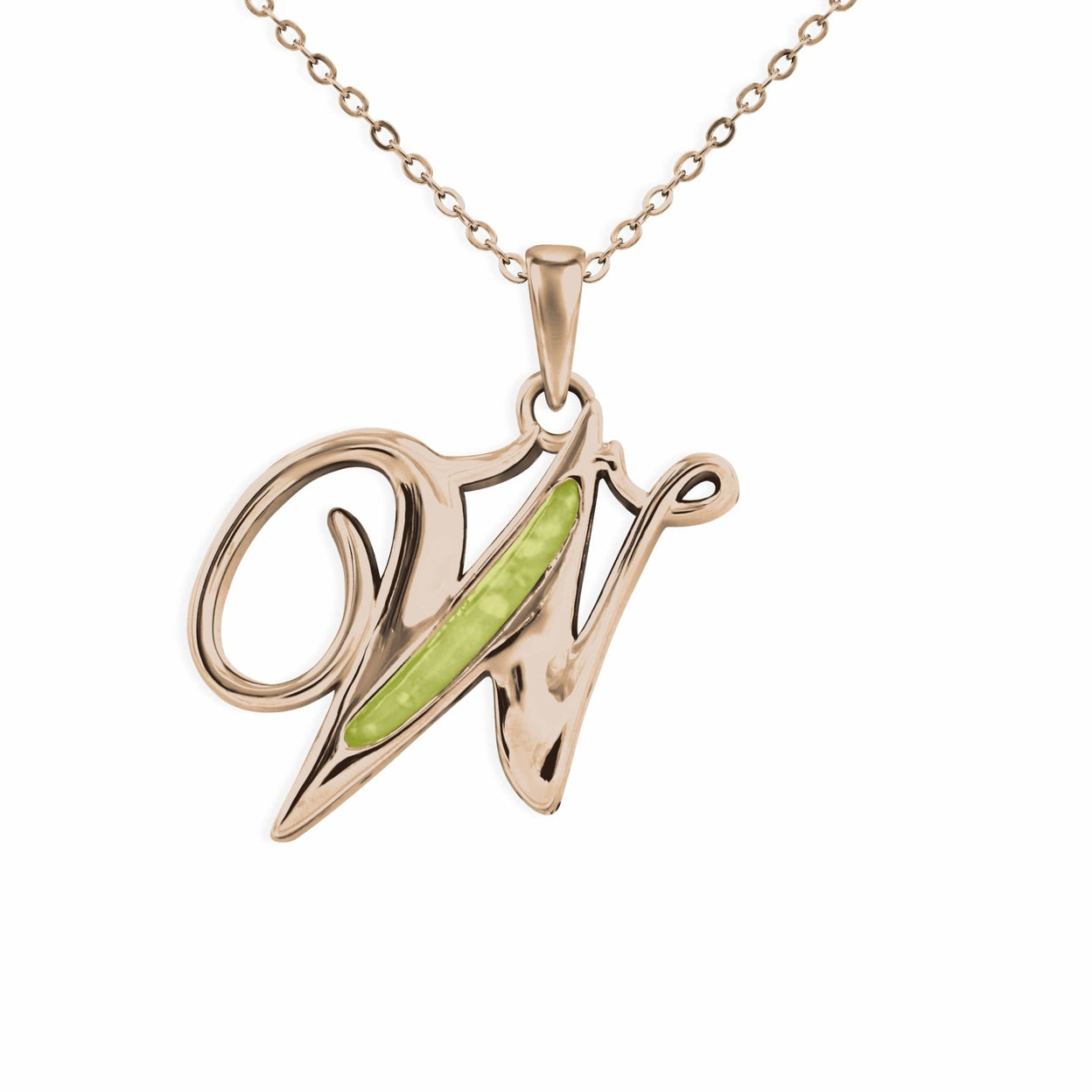 Load image into Gallery viewer, EverWith Alphabet Memorial Ashes Pendant - Letter W - EverWith Memorial Jewellery - Trade