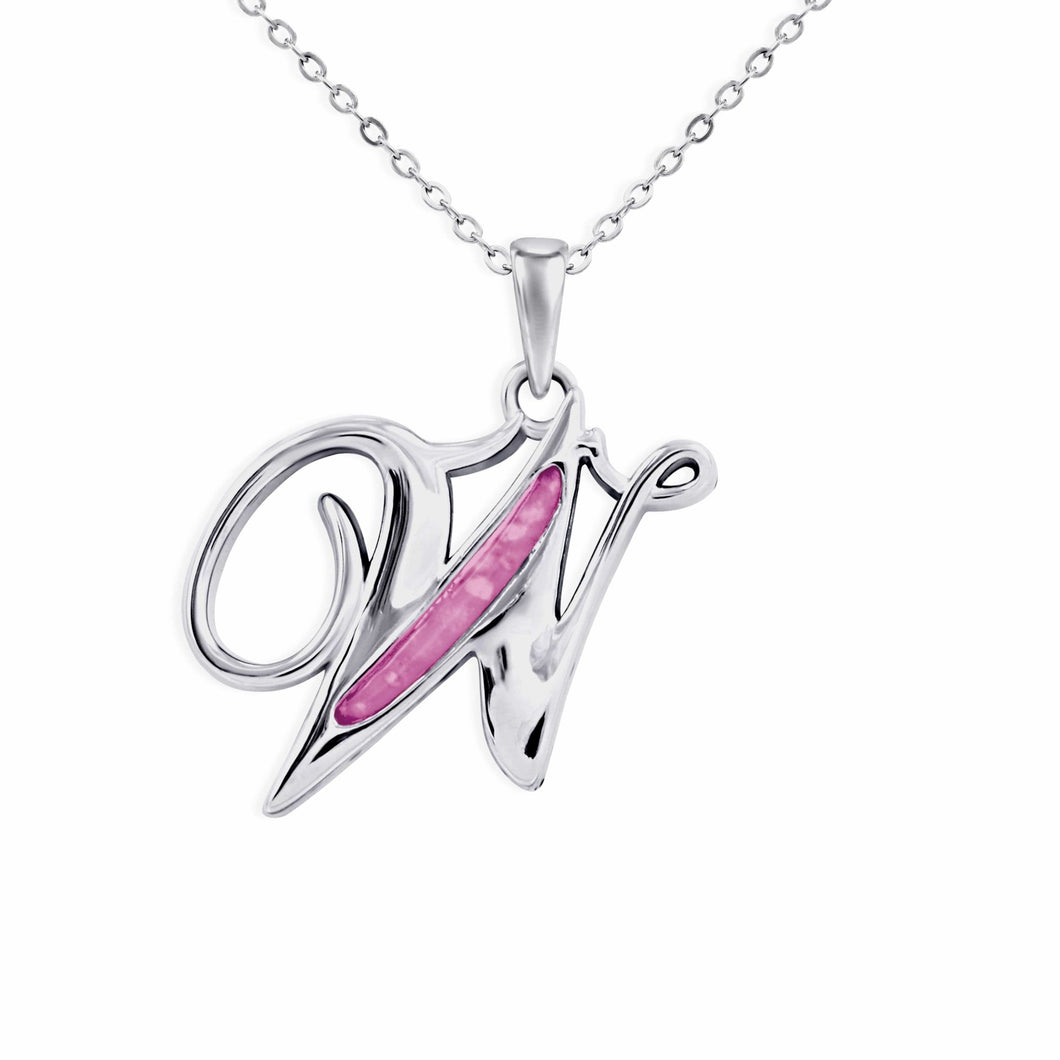 EverWith Alphabet Memorial Ashes Pendant - Letter W - EverWith Memorial Jewellery - Trade