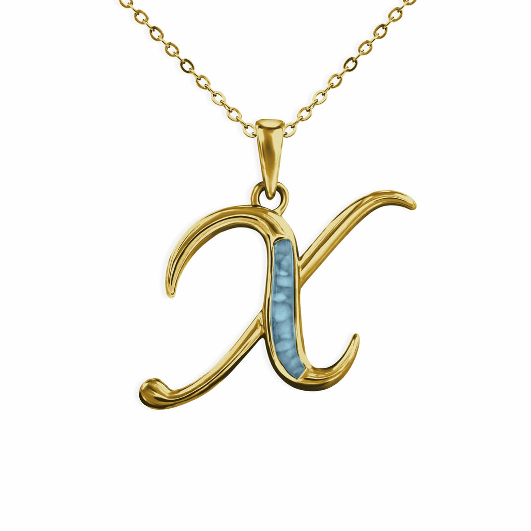 EverWith Alphabet Memorial Ashes Pendant - Letter X - EverWith Memorial Jewellery - Trade