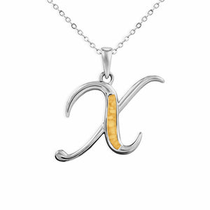 EverWith Alphabet Memorial Ashes Pendant - Letter X - EverWith Memorial Jewellery - Trade