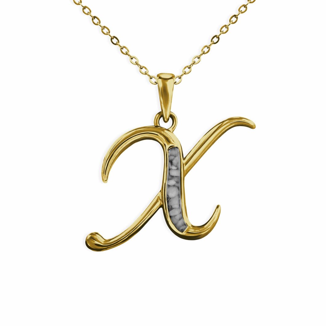 EverWith Alphabet Memorial Ashes Pendant - Letter X - EverWith Memorial Jewellery - Trade