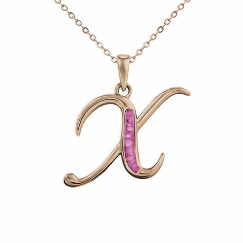 EverWith Alphabet Memorial Ashes Pendant - Letter X - EverWith Memorial Jewellery - Trade