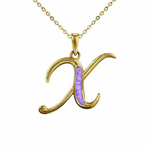 EverWith Alphabet Memorial Ashes Pendant - Letter X - EverWith Memorial Jewellery - Trade