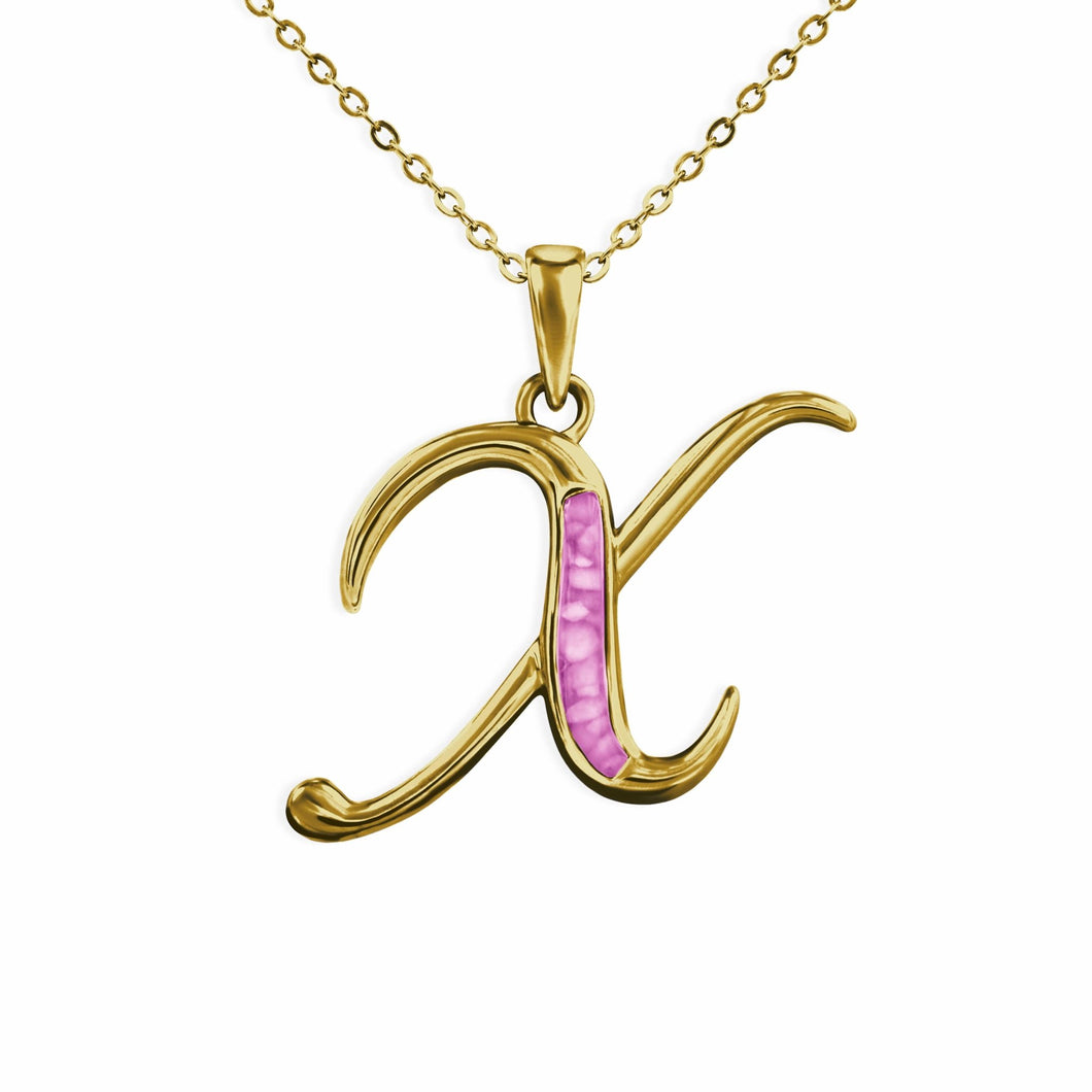 EverWith Alphabet Memorial Ashes Pendant - Letter X - EverWith Memorial Jewellery - Trade