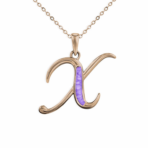 EverWith Alphabet Memorial Ashes Pendant - Letter X - EverWith Memorial Jewellery - Trade