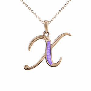 EverWith Alphabet Memorial Ashes Pendant - Letter X - EverWith Memorial Jewellery - Trade