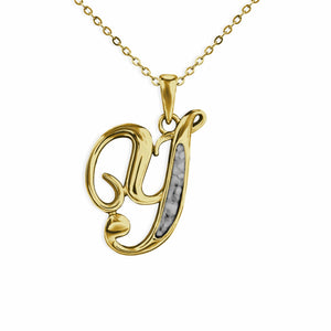 EverWith Alphabet Memorial Ashes Pendant - Letter Y - EverWith Memorial Jewellery - Trade