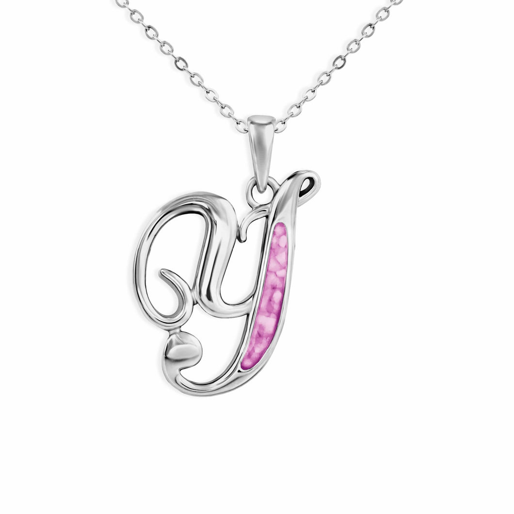 EverWith Alphabet Memorial Ashes Pendant - Letter Y - EverWith Memorial Jewellery - Trade