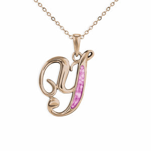 EverWith Alphabet Memorial Ashes Pendant - Letter Y - EverWith Memorial Jewellery - Trade