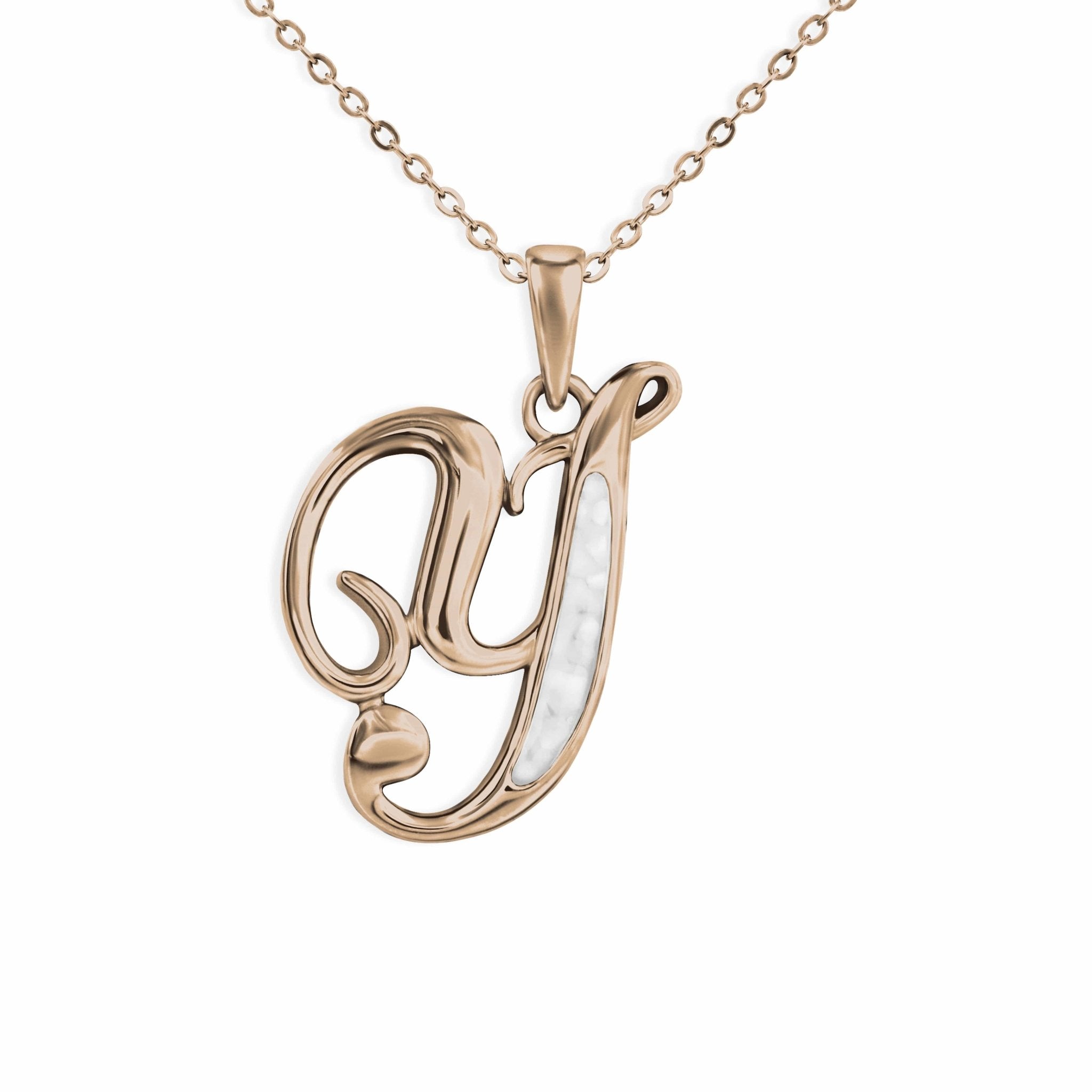 EverWith Alphabet Memorial Ashes Pendant - Letter Y - EverWith Memorial Jewellery - Trade