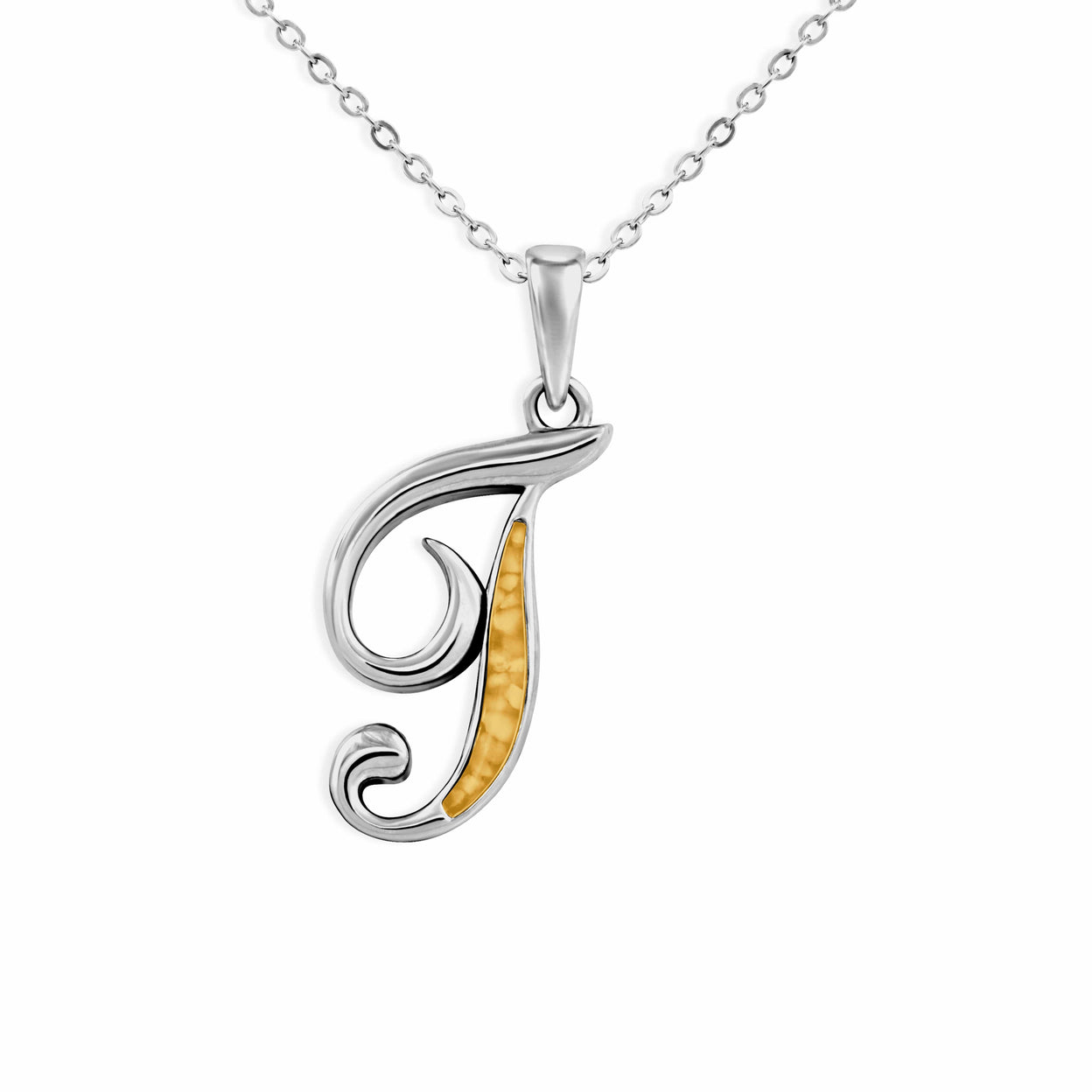 Load image into Gallery viewer, EverWith Alphabet Memorial Ashes Pendant - Letter T