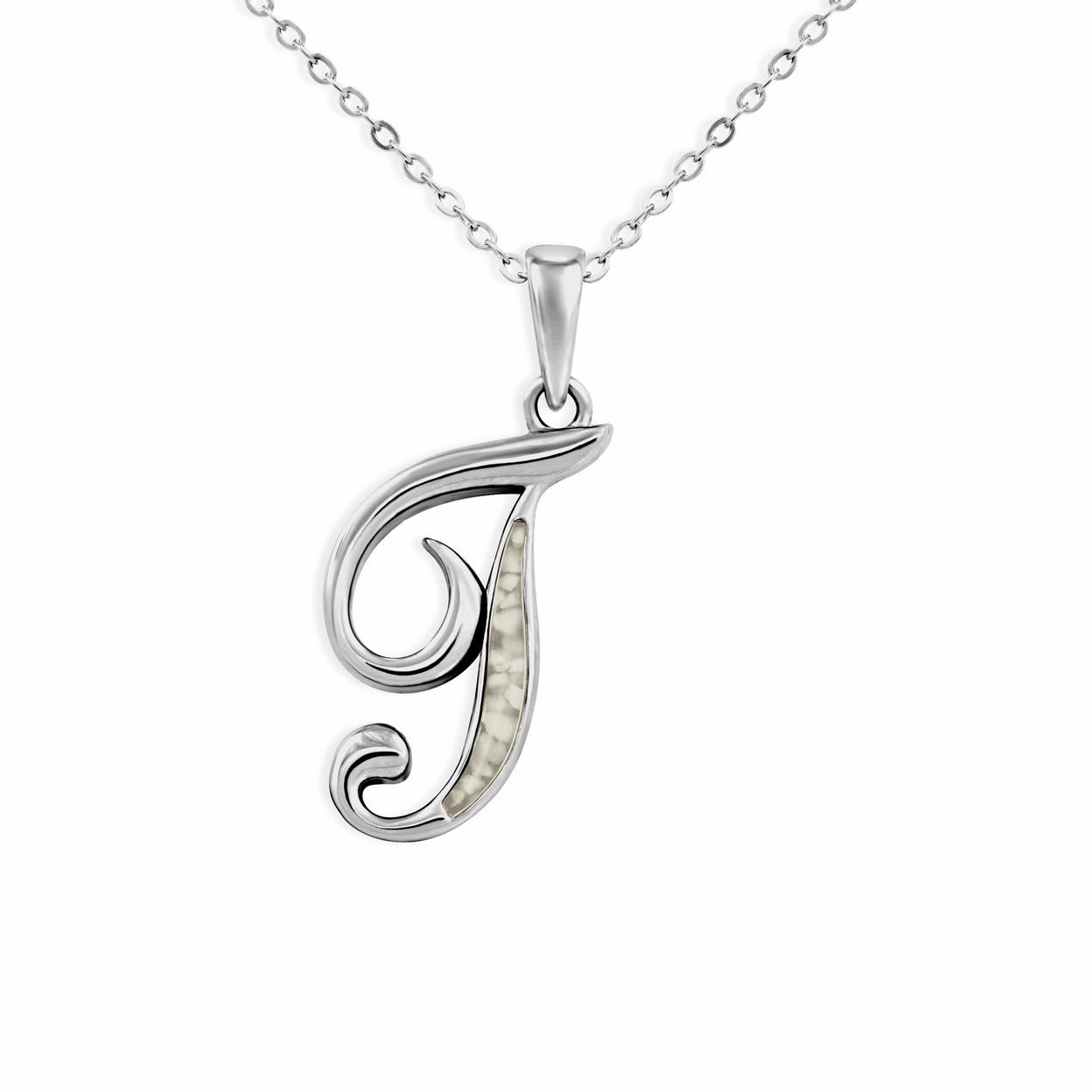 Load image into Gallery viewer, EverWith Alphabet Memorial Ashes Pendant - Letter T