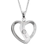 EverWith Self-fill Broken Heart Memorial Ashes Pendant with Crystals