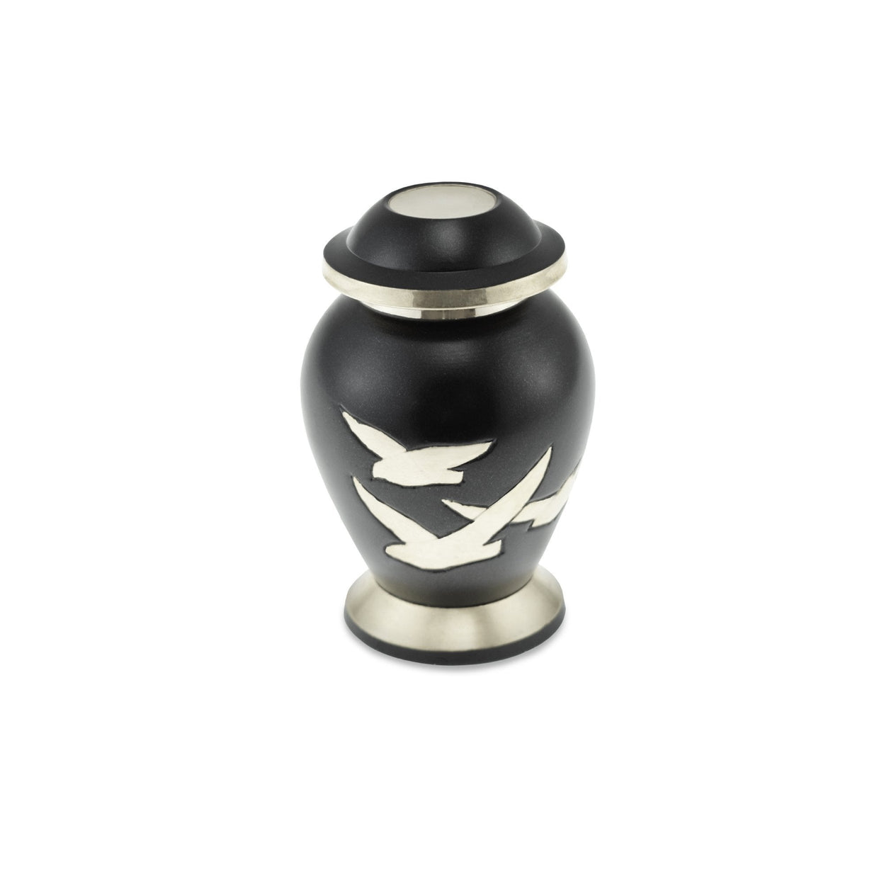 Load image into Gallery viewer, Going Home Adult Cremation Keepsake / Miniature Urn in Black &amp; Silver Matt - EverWith Memorial Jewellery - Trade