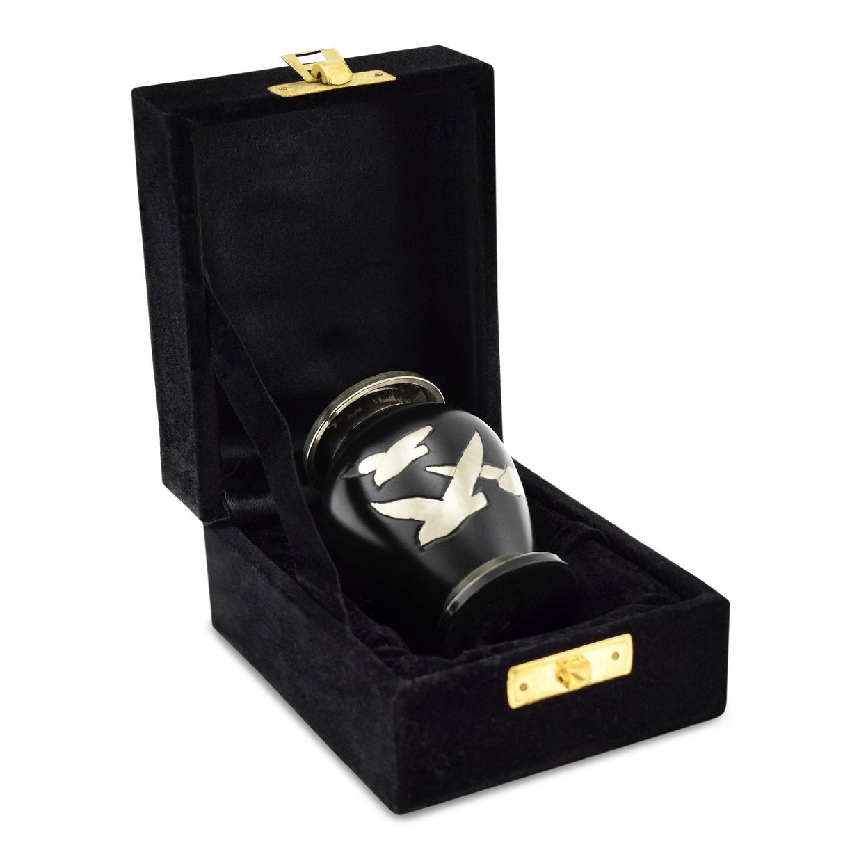 Load image into Gallery viewer, Going Home Adult Cremation Keepsake / Miniature Urn in Black &amp; Silver Matt - EverWith Memorial Jewellery - Trade