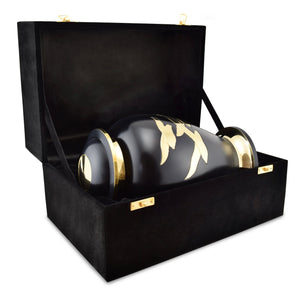 Going Home Adult Cremation Urn in Black & Bronze Matt for Ashes - EverWith Memorial Jewellery - Trade