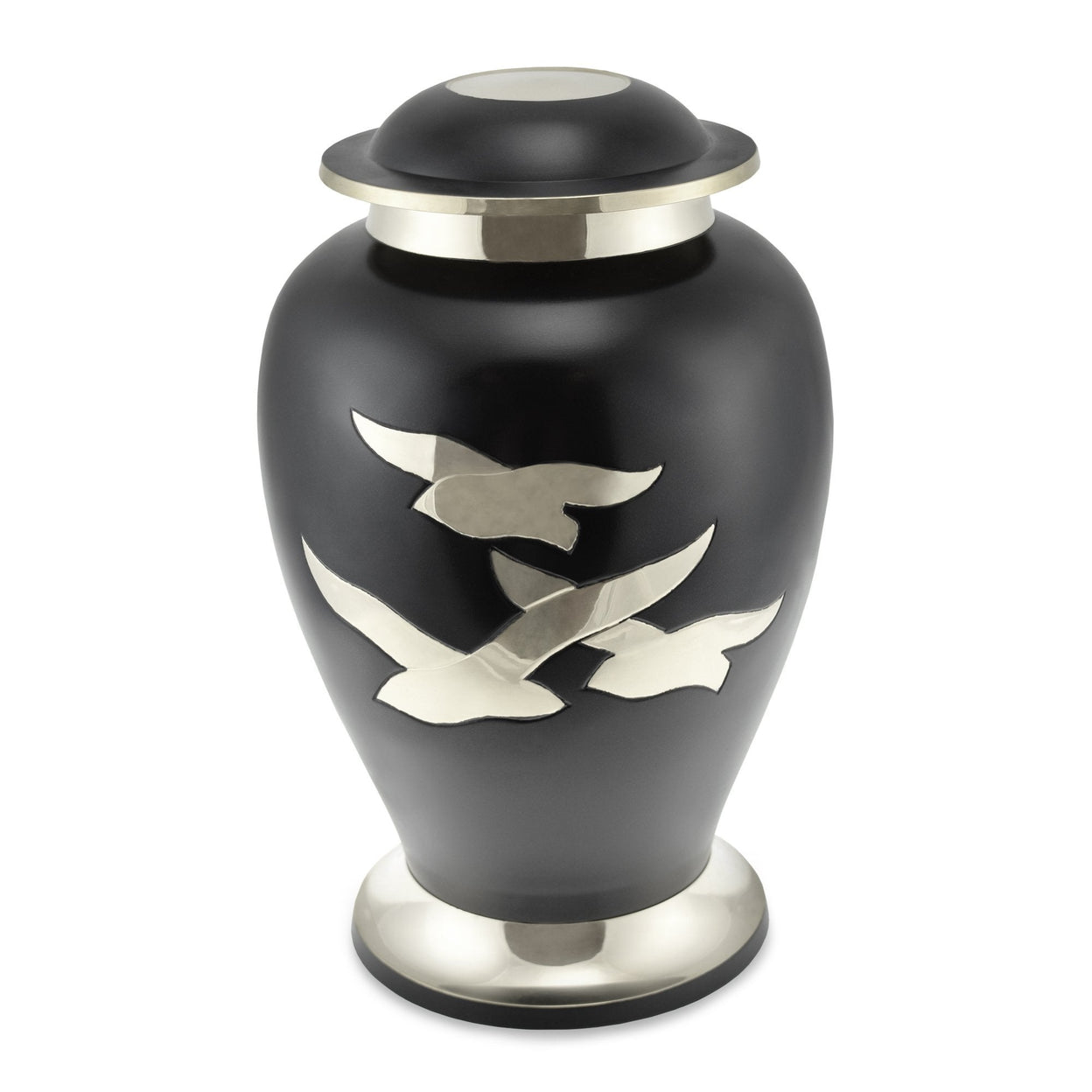 Load image into Gallery viewer, Going Home Black &amp; Nickel Matt Adult Cremation Urn for Ashes - EverWith Memorial Jewellery - Trade