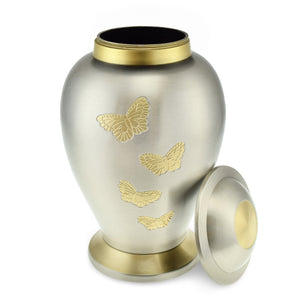 Pewter Butterfly Adult Cremation Urn for Ashes - EverWith Memorial Jewellery - Trade