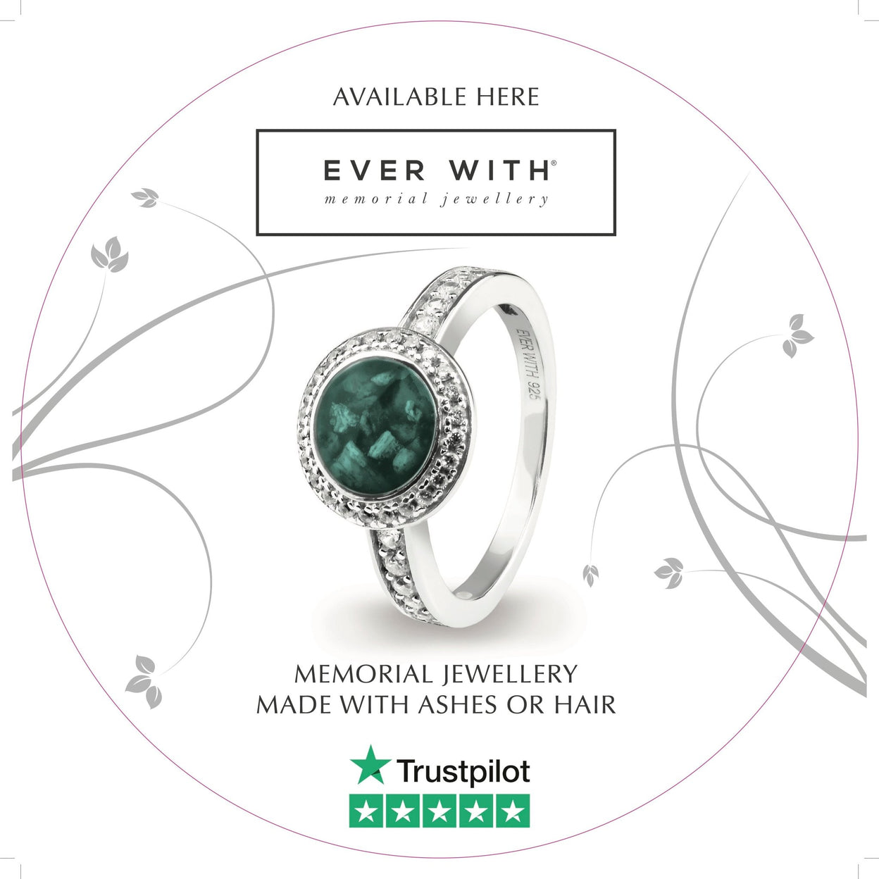 Load image into Gallery viewer, Round Stockist Window Sticker - EverWith Memorial Jewellery - Trade