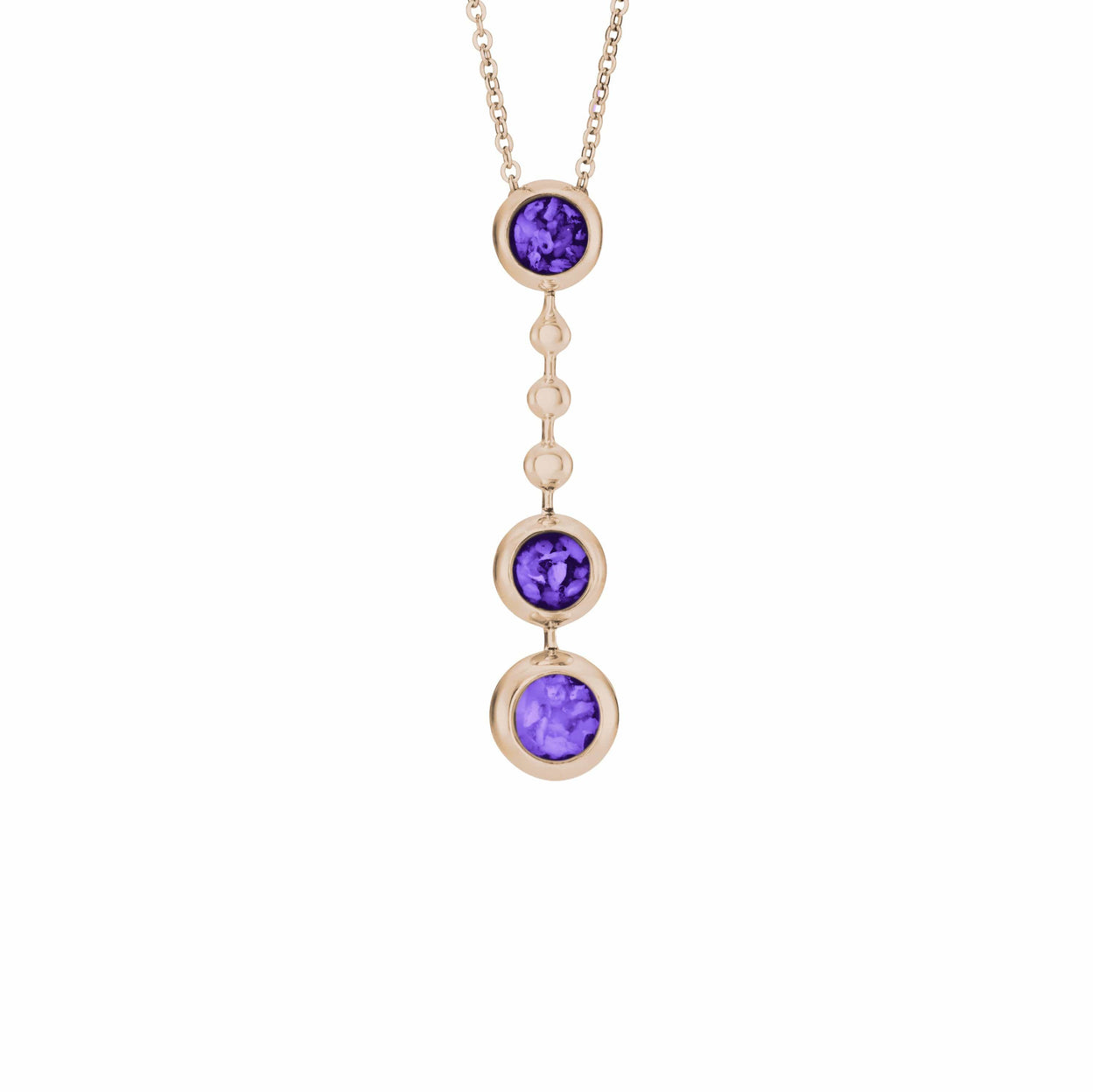 Load image into Gallery viewer, EverWith Ladies Rondure Triple Ball Drop Memorial Ashes Necklace