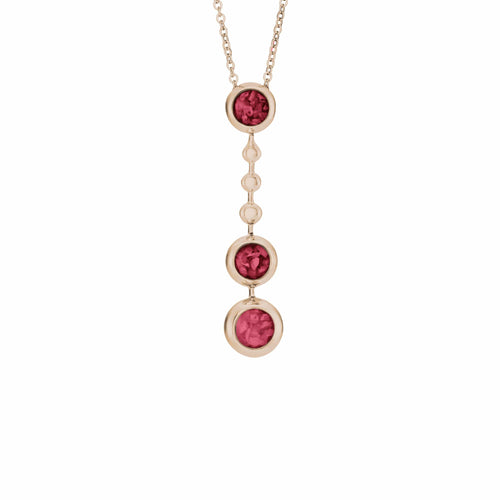 EverWith Ladies Rondure Triple Ball Drop Memorial Ashes Necklace