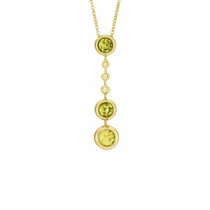 EverWith Ladies Rondure Triple Ball Drop Memorial Ashes Necklace