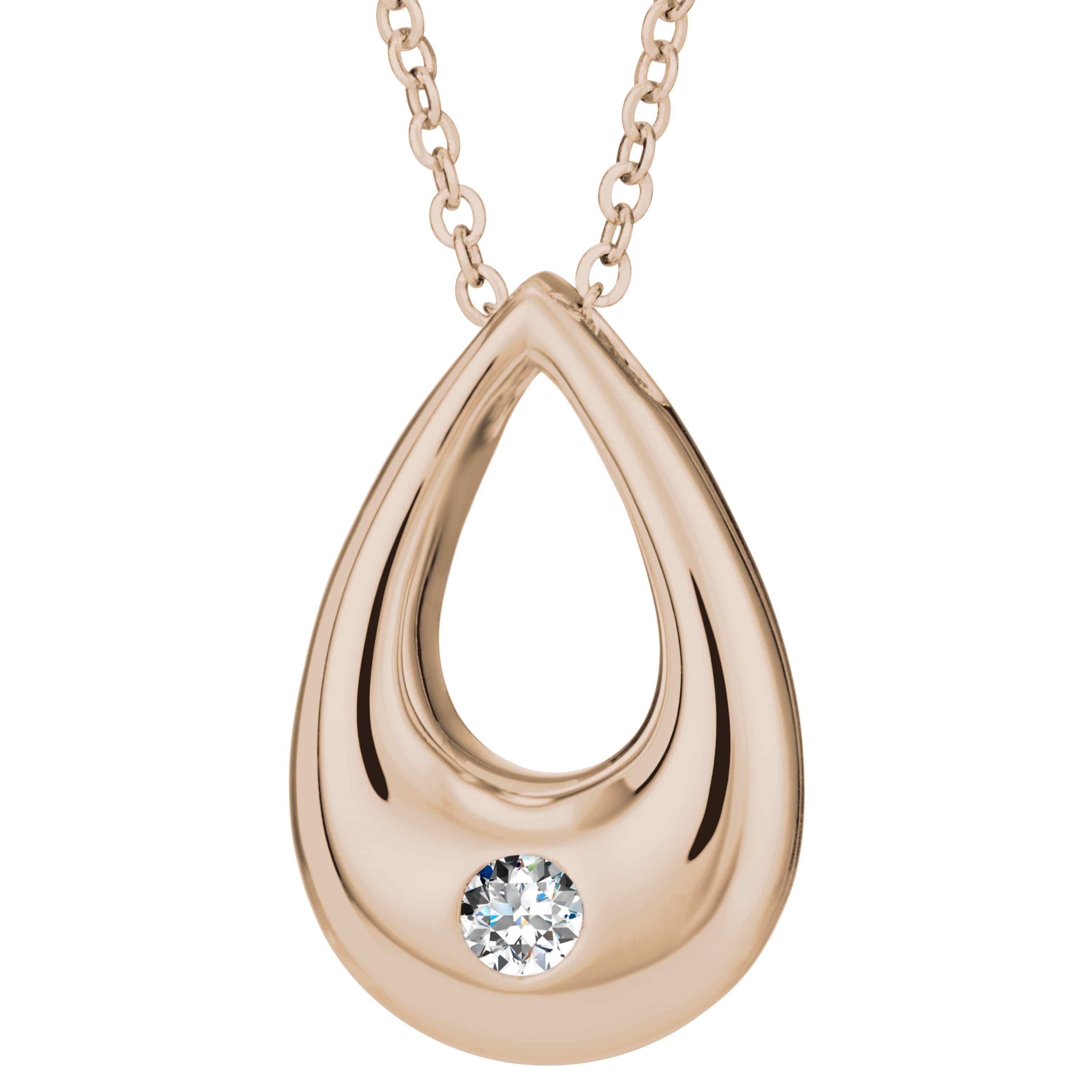 EverWith Self-fill Droplet Memorial Ashes Pendant with Crystals