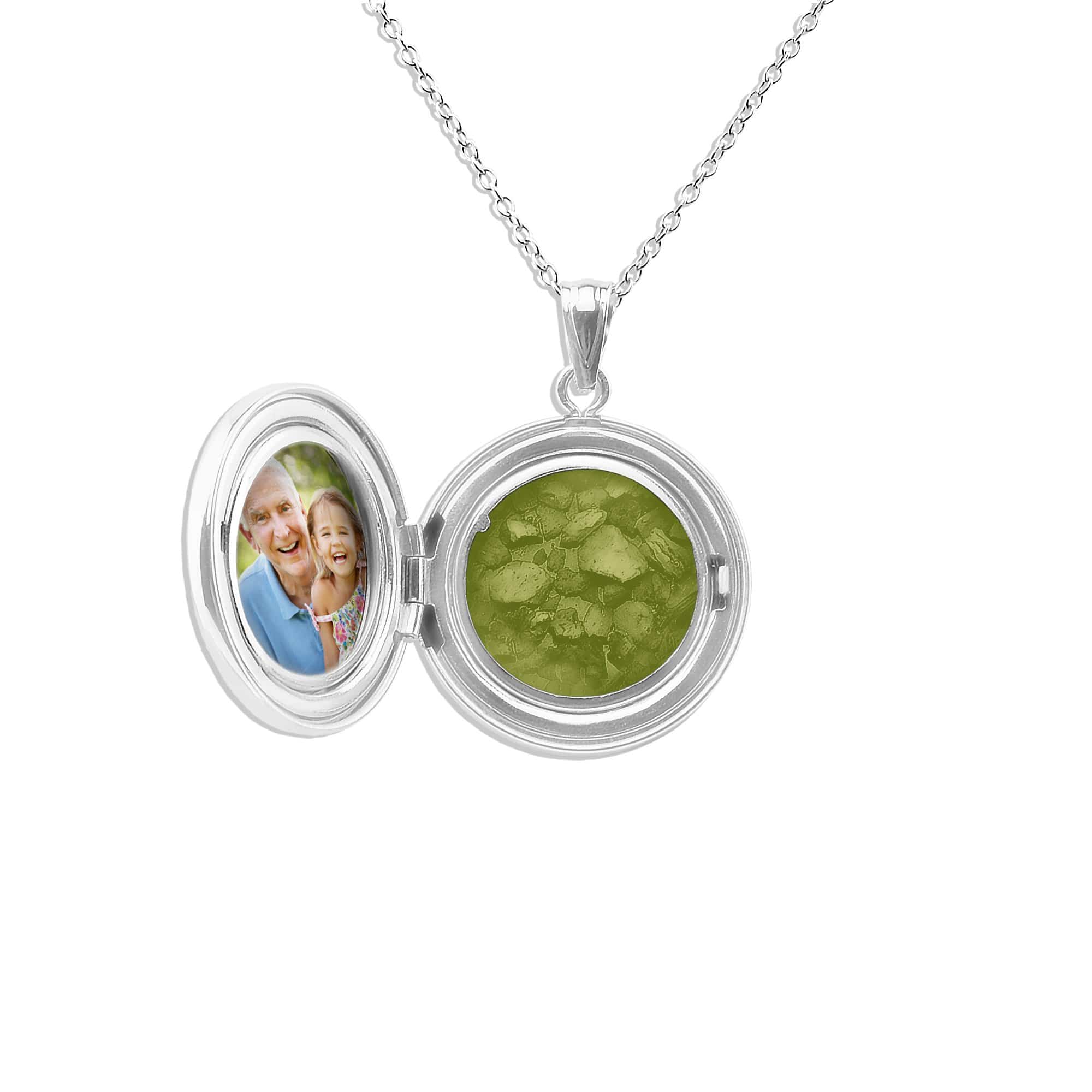 EverWith Circular Shaped Sterling Silver Memorial Ashes Locket - EverWith Memorial Jewellery - Trade