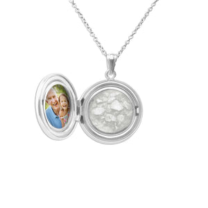 EverWith Circular Shaped Sterling Silver Memorial Ashes Locket - EverWith Memorial Jewellery - Trade