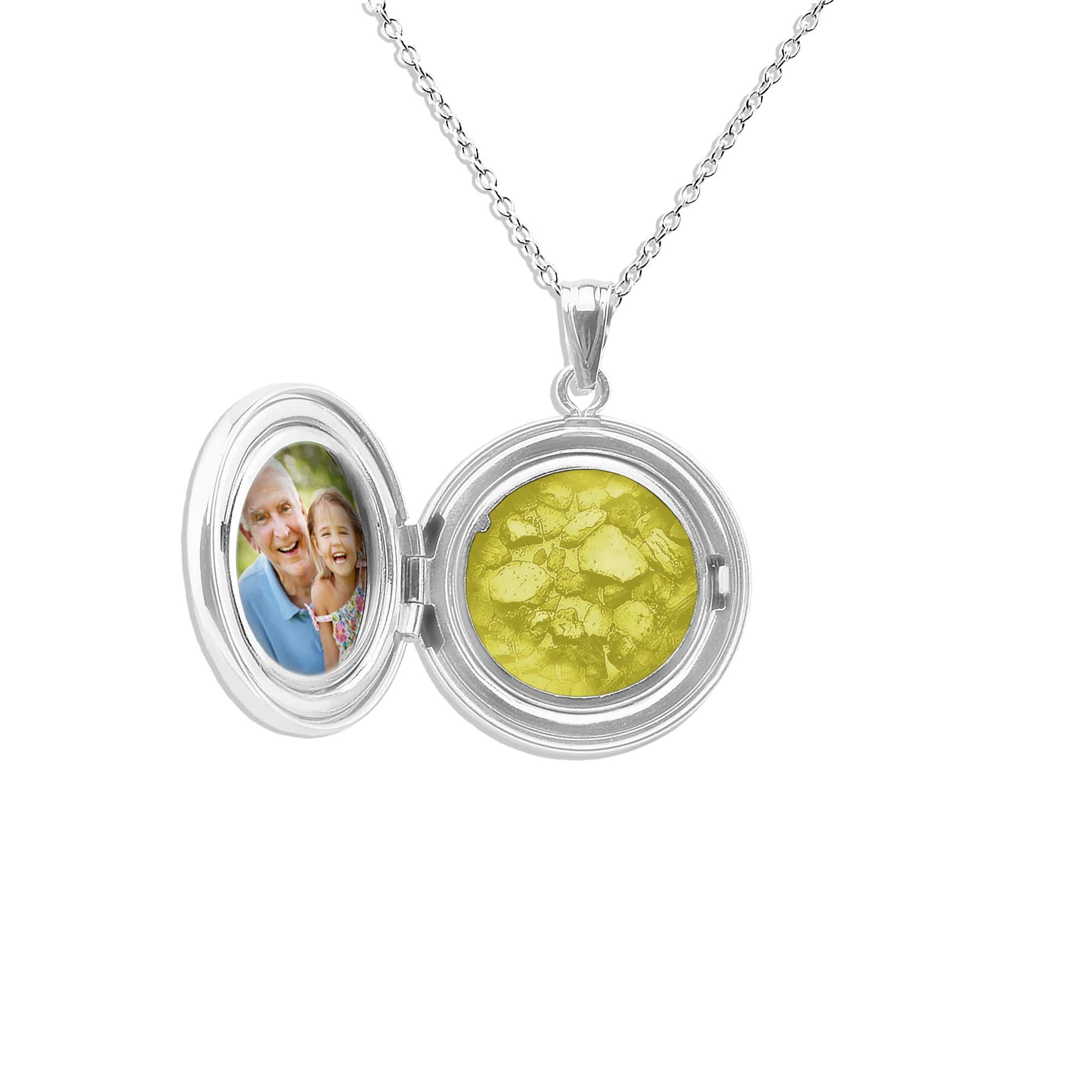 EverWith Circular Shaped Sterling Silver Memorial Ashes Locket - EverWith Memorial Jewellery - Trade